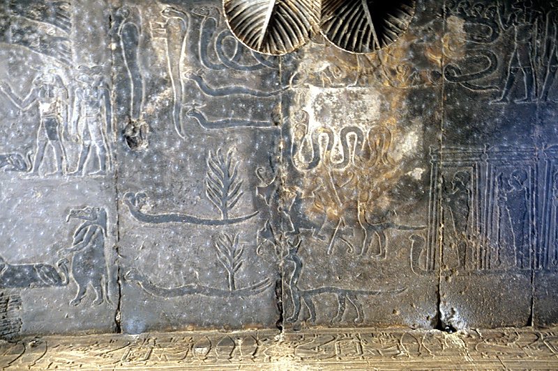 Astronomical reliefs on the ceiling of the Temple of Esna