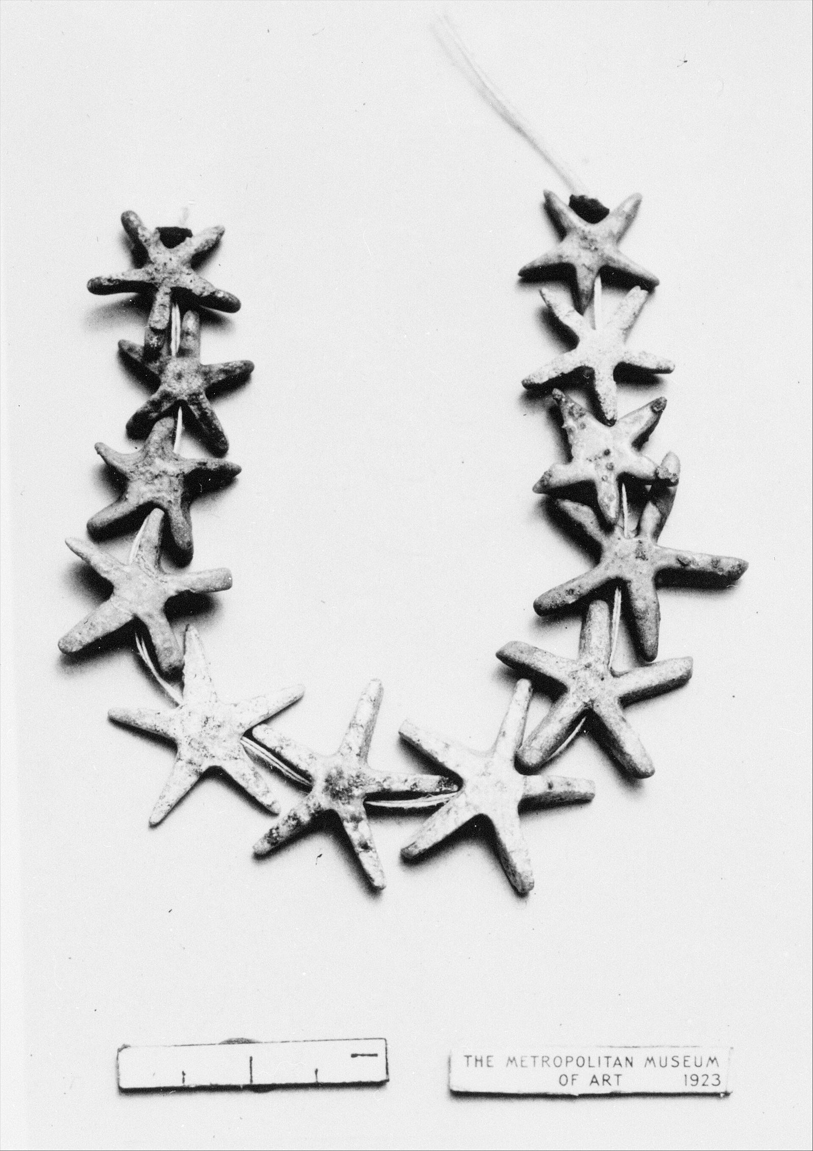 String of ancient Egyptian star amulets